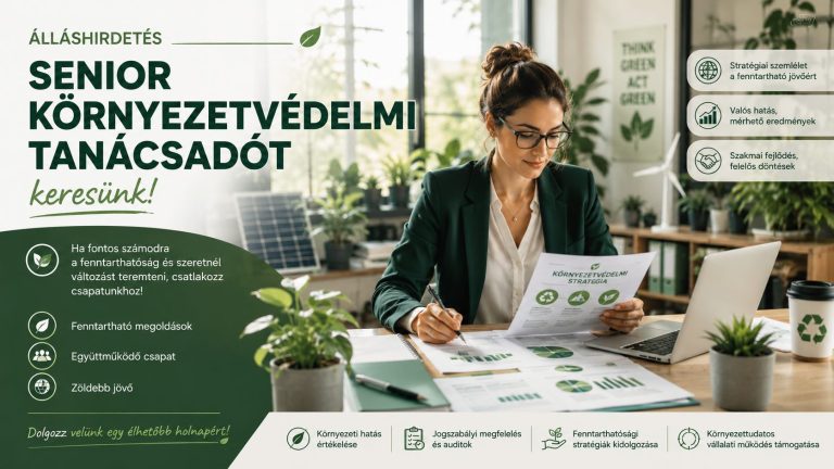MUNKATÁRSAT KERESÜNK! – Senior környezetvédelmi tanácsadó